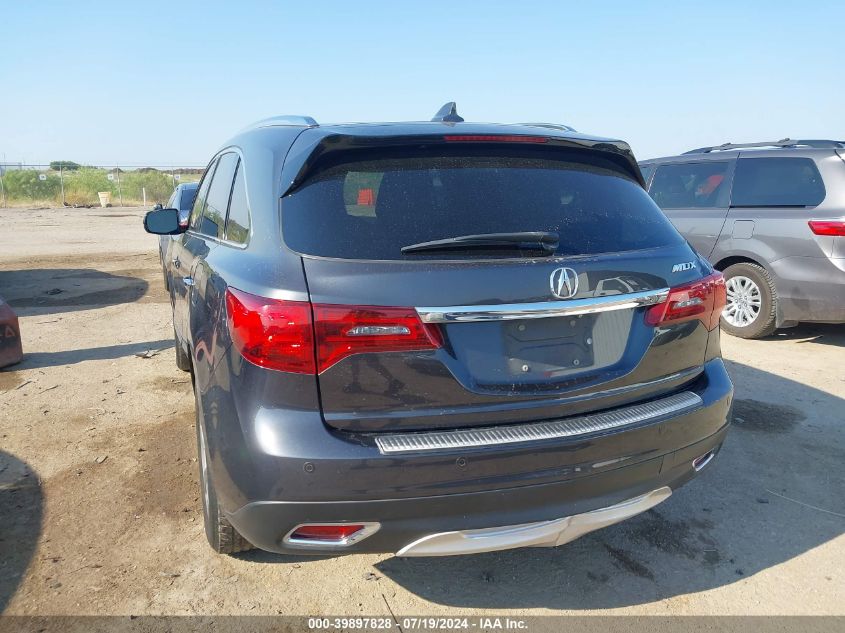 2015 Acura Mdx Advance VIN: 5FRYD3H88FB014076 Lot: 39897828