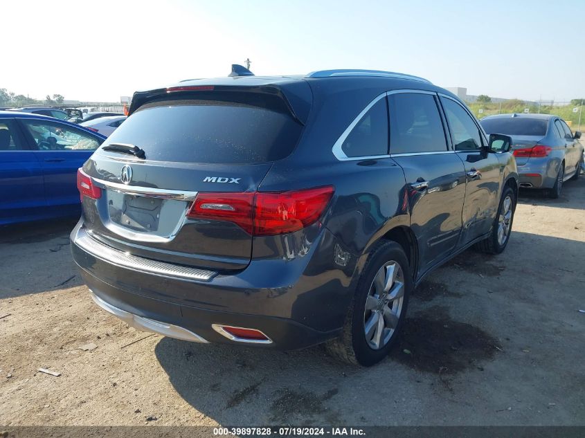 2015 Acura Mdx Advance VIN: 5FRYD3H88FB014076 Lot: 39897828