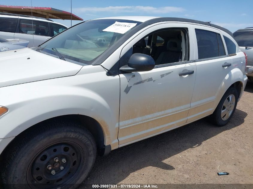 2007 Dodge Caliber VIN: 1B3HB28B27D522647 Lot: 39897831