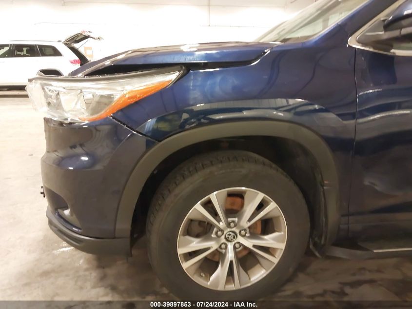 2016 Toyota Highlander Le Plus V6 VIN: 5TDZKRFH8GS155874 Lot: 39897853