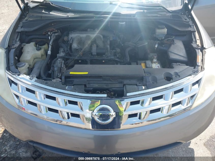 2005 Nissan Murano Sl VIN: JN8AZ08W35W411906 Lot: 39897875