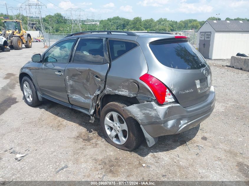 2005 Nissan Murano Sl VIN: JN8AZ08W35W411906 Lot: 39897875