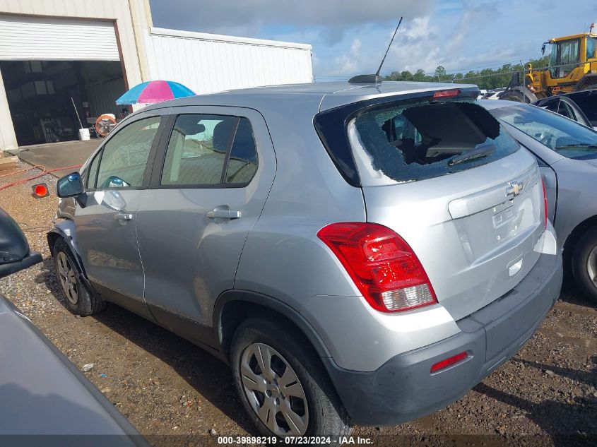 2016 Chevrolet Trax 1Ls VIN: 3GNCJKSB1GL243552 Lot: 39898219