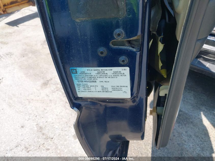 2001 GMC Sierra 1500 Sle VIN: 1GTEK14V91E250806 Lot: 39898295