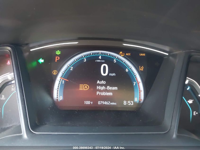 2019 Honda Civic Lx VIN: 19XFC2F67KE039543 Lot: 39898343