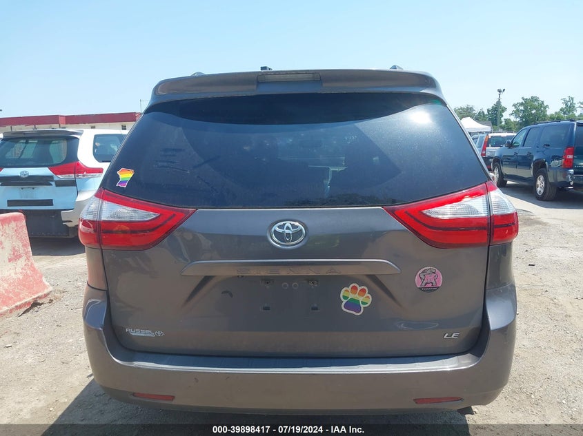 2015 Toyota Sienna Le 8 Passenger VIN: 5TDKK3DC4FS557489 Lot: 39898417