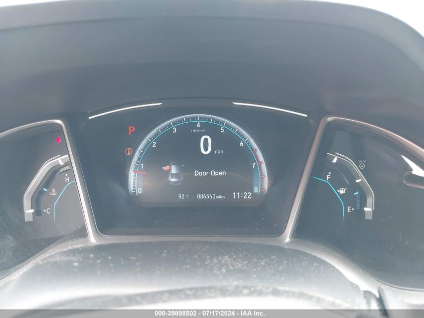 2019 Honda Civic Ex VIN: 19XFC1F30KE216904 Lot: 39898502