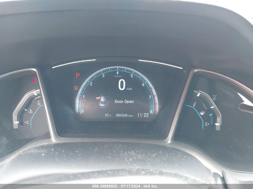 2019 Honda Civic Ex VIN: 19XFC1F30KE216904 Lot: 39898502