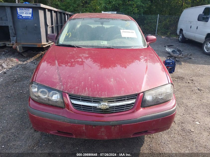 2005 Chevrolet Impala VIN: 2G1WF52E259227324 Lot: 39898648