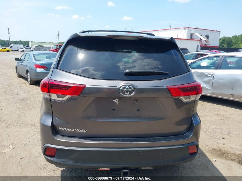 2019 Toyota Highlander Le VIN: 5TDZZRFHXKS294893 Lot: 39898679