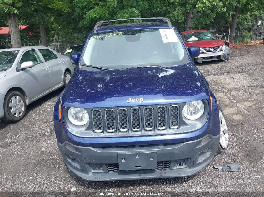 2016 Jeep Renegade Latitude VIN: ZACCJABT6GPD91392 Lot: 39898785