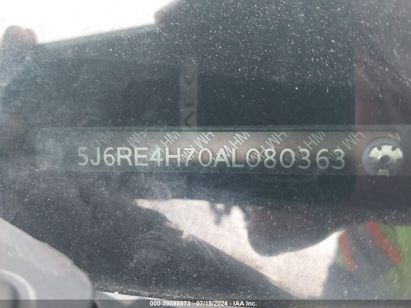 2010 Honda Cr-V Ex-L VIN: 5J6RE4H70AL080363 Lot: 39898873