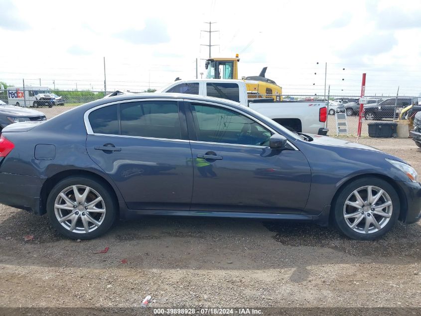 2011 Infiniti G37X VIN: JN1CV6AR4BM412855 Lot: 39898928