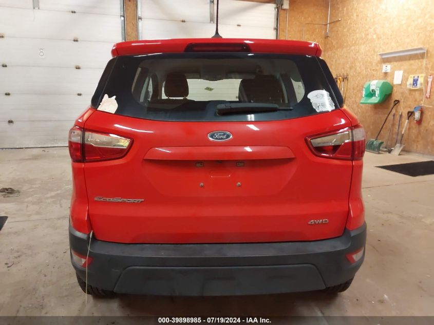 2020 Ford Ecosport S VIN: MAJ6S3FL2LC378806 Lot: 39898985