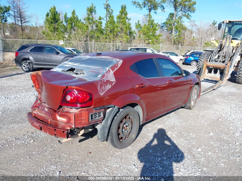 Vin: 1c3cdzab3cn243805, lot: 40385967, dodge avenger se 20124