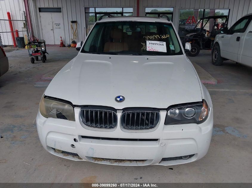 2006 BMW X3 3.0I VIN: WBXPA93436WG74783 Lot: 39899260