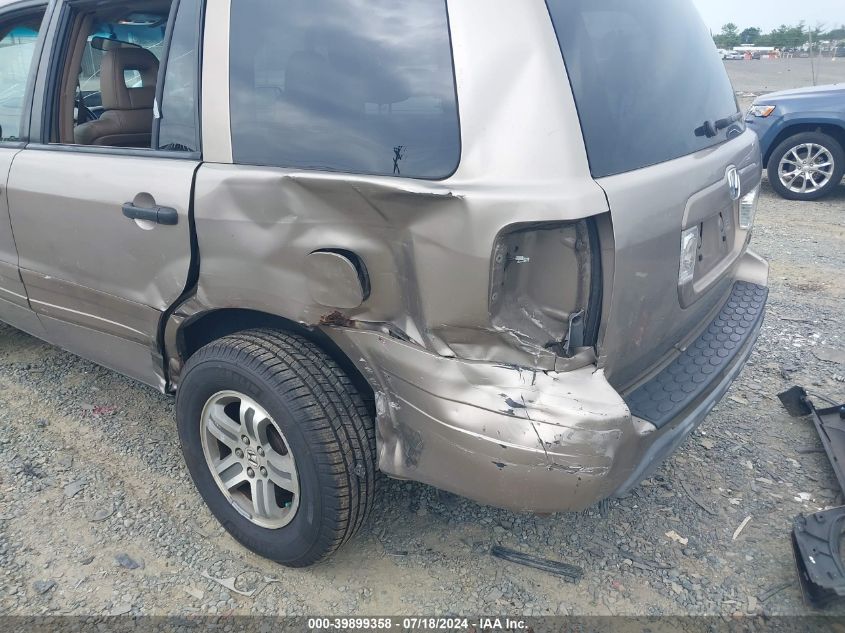 2003 Honda Pilot Ex-L VIN: 2HKYF18663H610377 Lot: 39899358