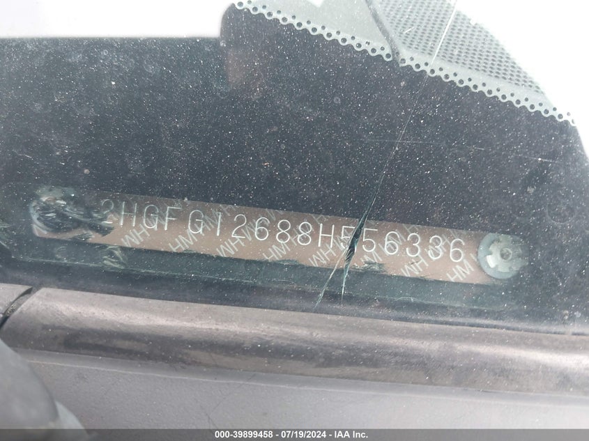 2008 Honda Civic Lx VIN: 2HGFG12688H556336 Lot: 39899458