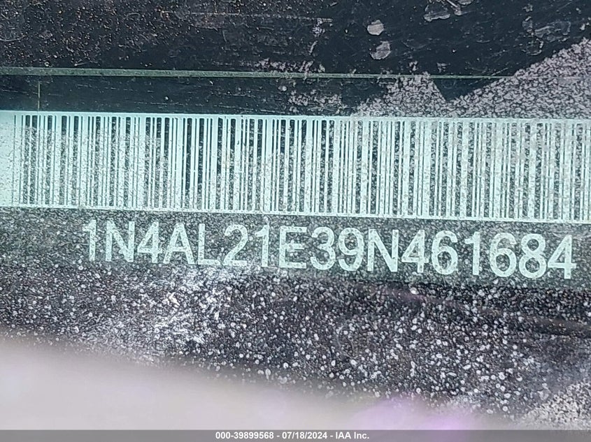 2009 Nissan Altima 2.5 S VIN: 1N4AL21E39N461684 Lot: 39899568