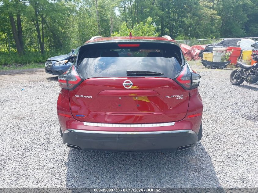 2021 Nissan Murano Platinum Intelligent Awd VIN: 5N1AZ2DS6MC117812 Lot: 39899735