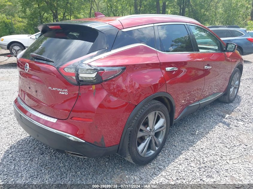 2021 Nissan Murano Platinum Intelligent Awd VIN: 5N1AZ2DS6MC117812 Lot: 39899735