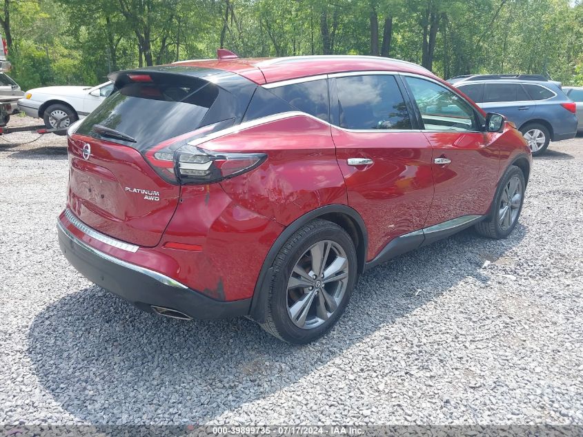 2021 Nissan Murano Platinum Intelligent Awd VIN: 5N1AZ2DS6MC117812 Lot: 39899735