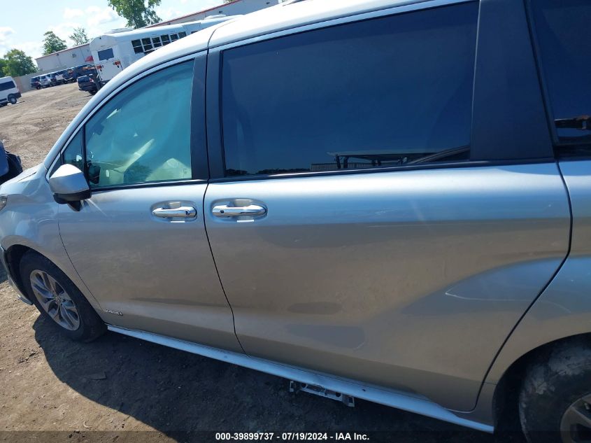 2021 Toyota Sienna Xle VIN: 5TDJSKFC2MS024296 Lot: 39899737