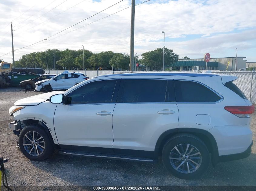 2019 Toyota Highlander Xle VIN: 5TDKZRFH7KS552627 Lot: 39899845