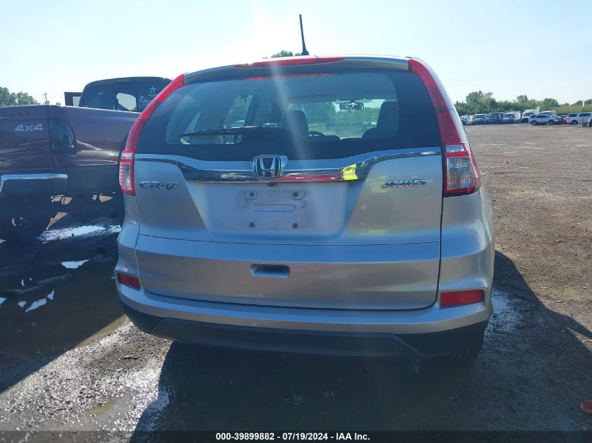 2015 Honda Cr-V Lx VIN: 5J6RM4H39FL077422 Lot: 39899882