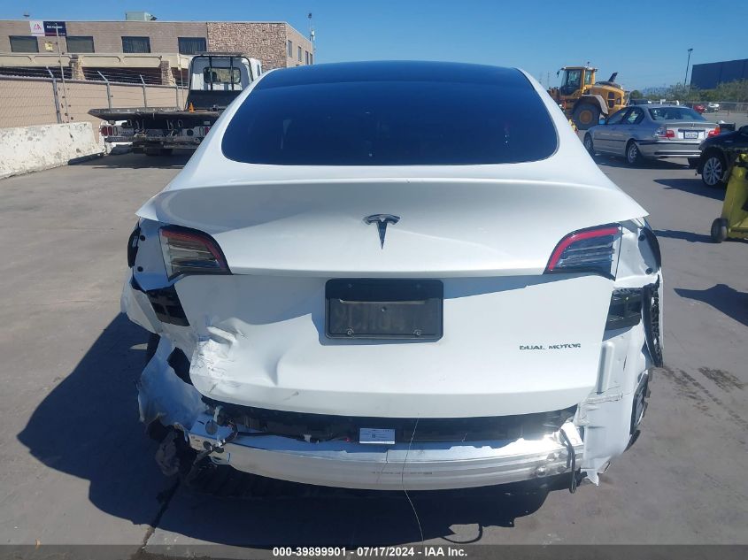 2022 Tesla Model Y Long Range Dual Motor All-Wheel Drive VIN: 7SAYGDEE0NF515487 Lot: 39899901