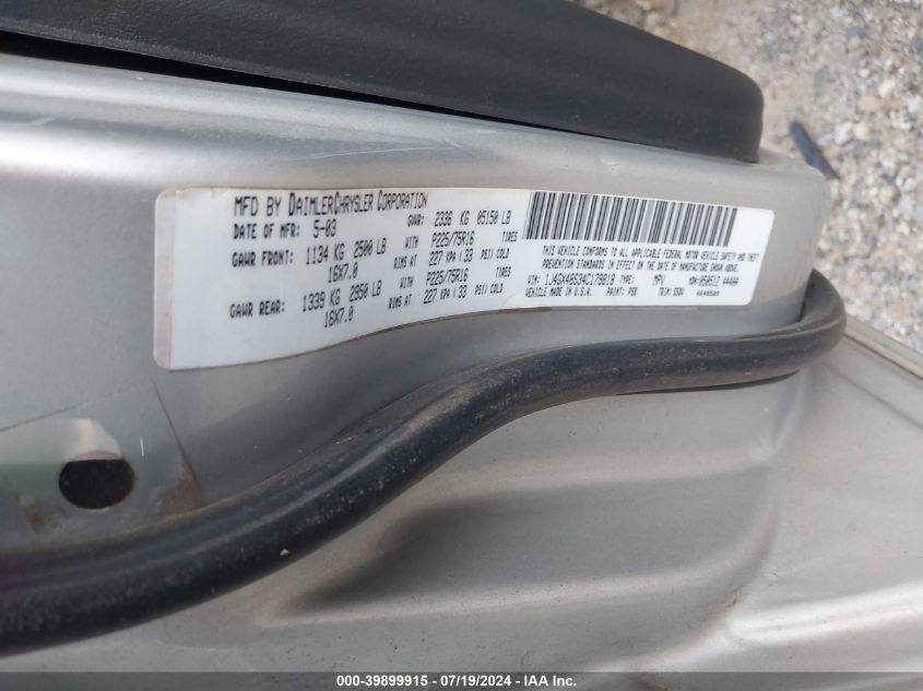 2004 Jeep Grand Cherokee Laredo VIN: 1J4GX48S34C179818 Lot: 39899915