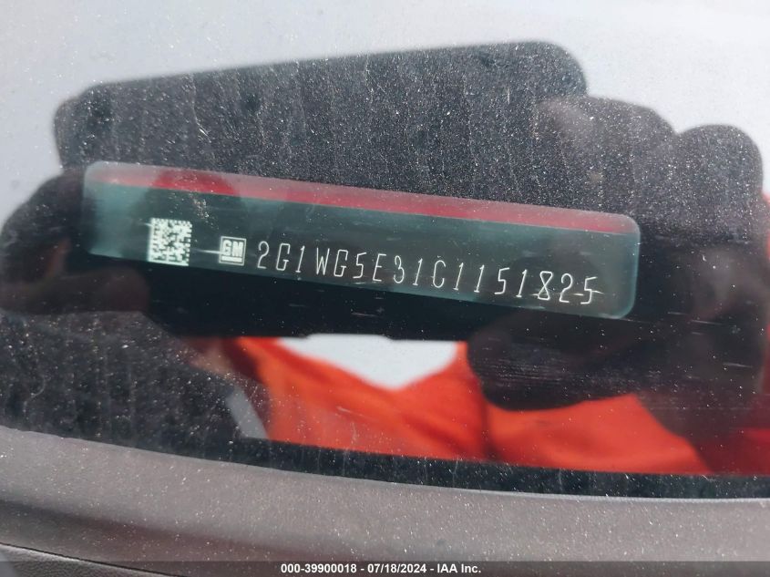 2012 Chevrolet Impala Lt VIN: 2G1WG5E31C1151825 Lot: 39900018