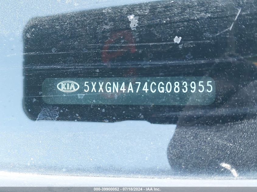 2012 Kia Optima Ex VIN: 5XXGN4A74CG083955 Lot: 39900052
