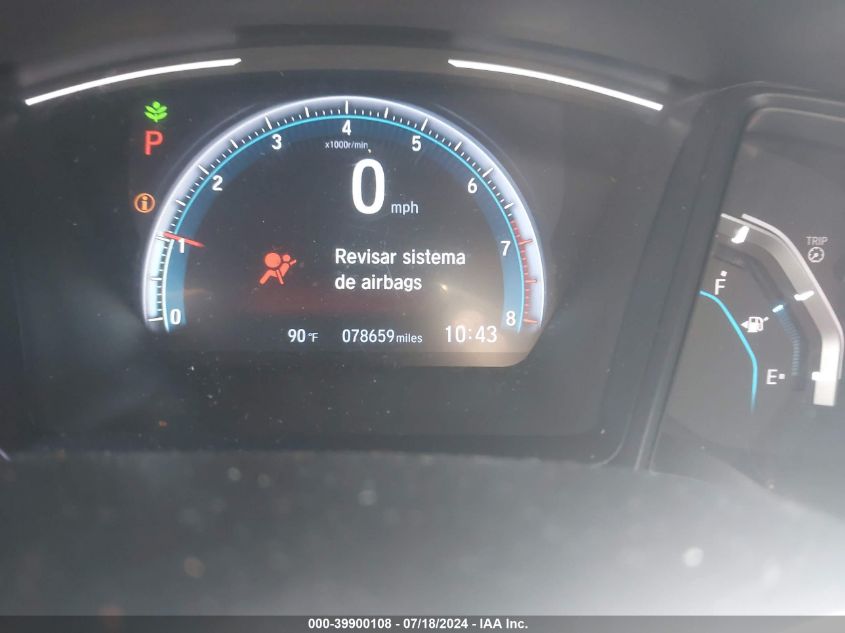 2019 Honda Civic Lx VIN: 2HGFC2F63KH550138 Lot: 39900108