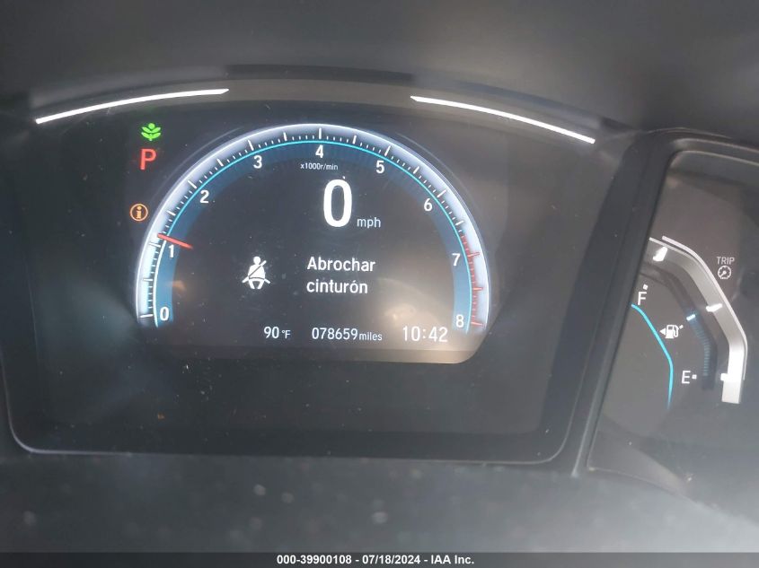 2019 Honda Civic Lx VIN: 2HGFC2F63KH550138 Lot: 39900108