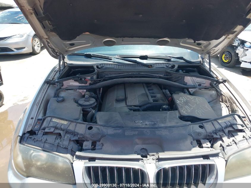 2006 BMW X3 3.0I VIN: WBXPA93486WD27644 Lot: 39900130