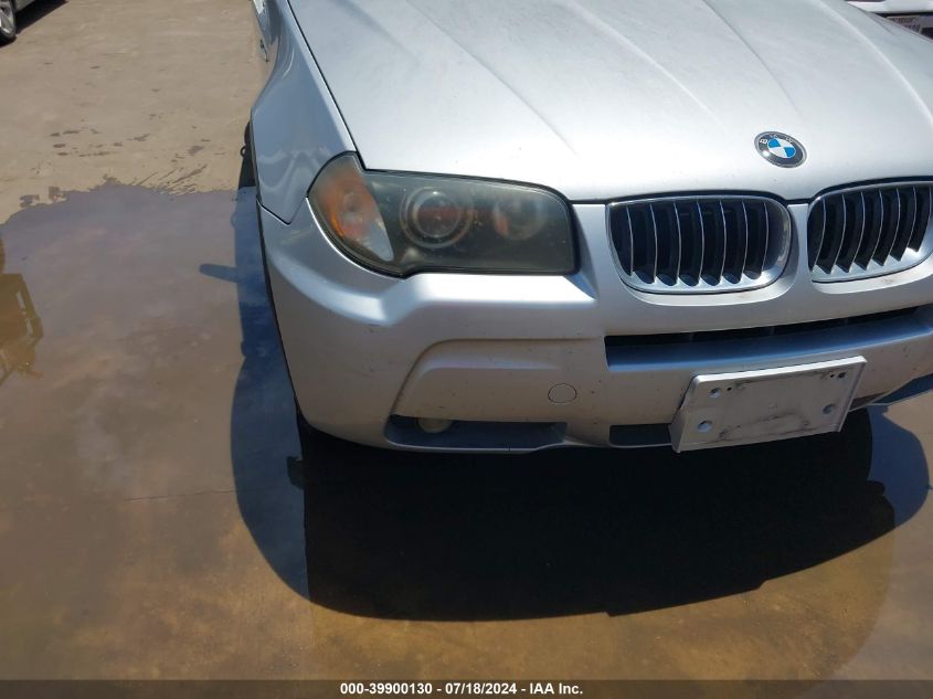 2006 BMW X3 3.0I VIN: WBXPA93486WD27644 Lot: 39900130