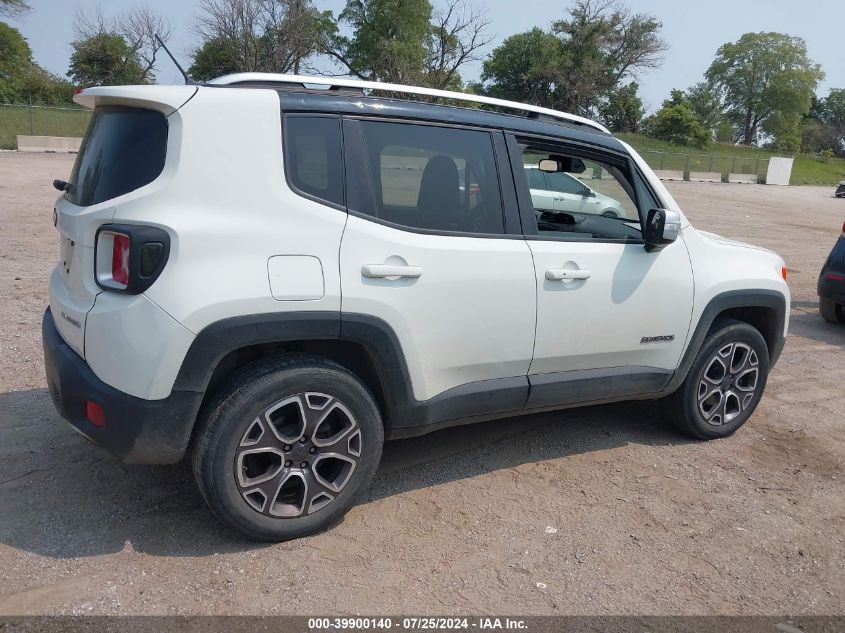 2017 Jeep Renegade Limited 4X4 VIN: ZACCJBDB4HPE58826 Lot: 39900140