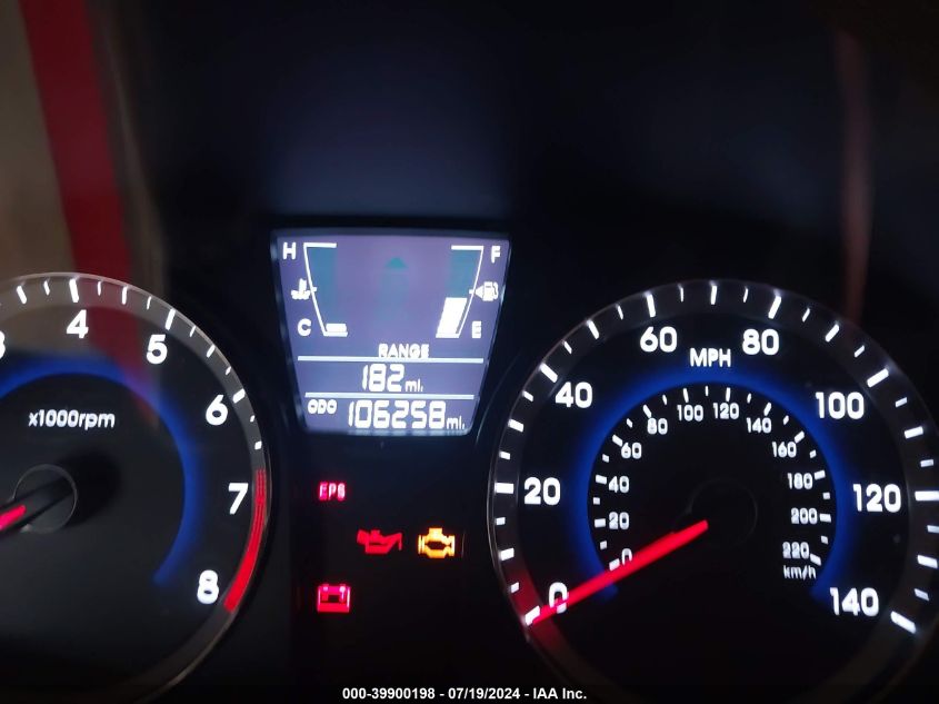 2013 Hyundai Accent Gls/Gs VIN: KMHCT4AE3DU462438 Lot: 39900198