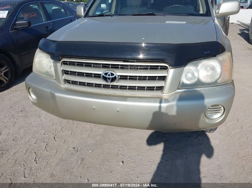 2003 Toyota Highlander VIN: JTEHD21AX30022498 Lot: 39900417