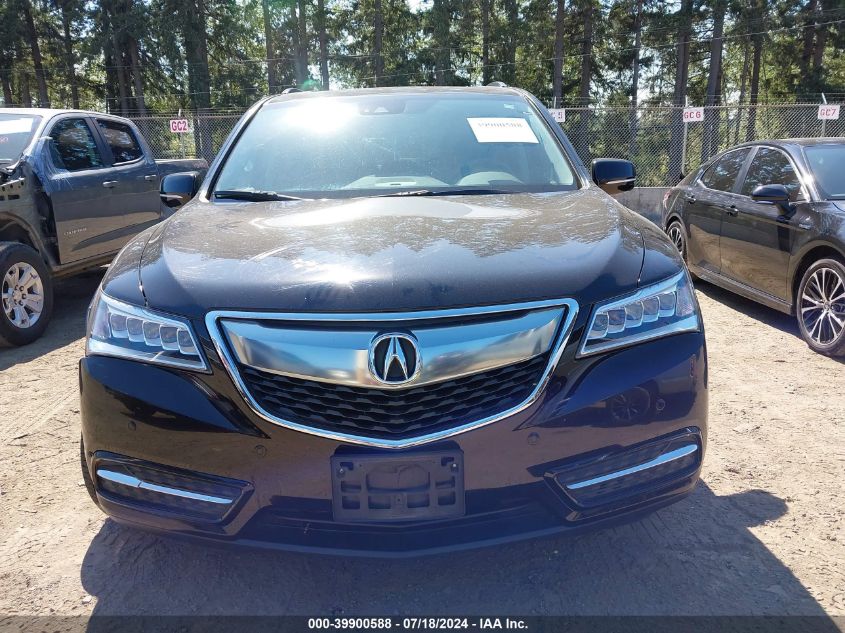 2016 Acura Mdx Advance Package/W/Advance/Entertainment VIN: 5FRYD4H98GB039883 Lot: 39900588