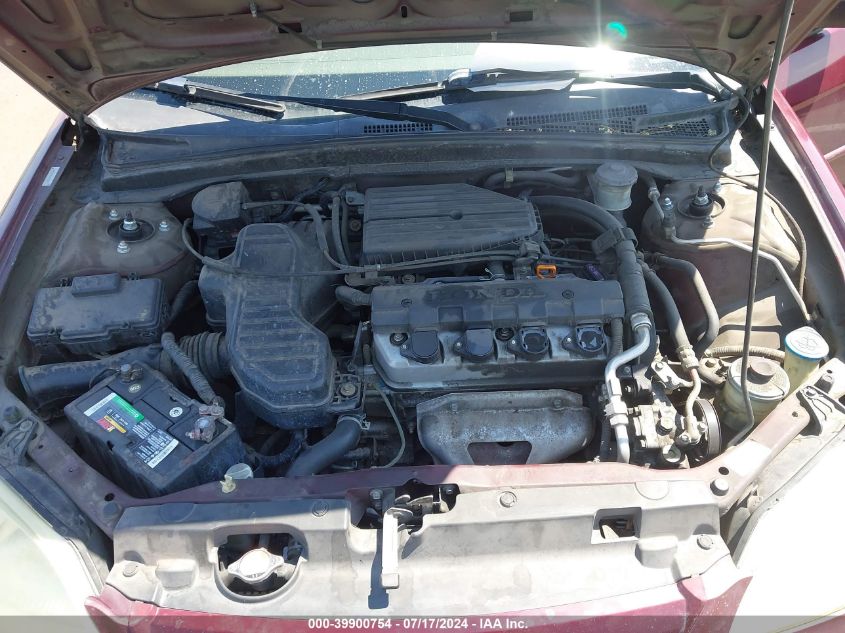 2003 Honda Civic Lx VIN: 2HGES16543H585644 Lot: 39900754