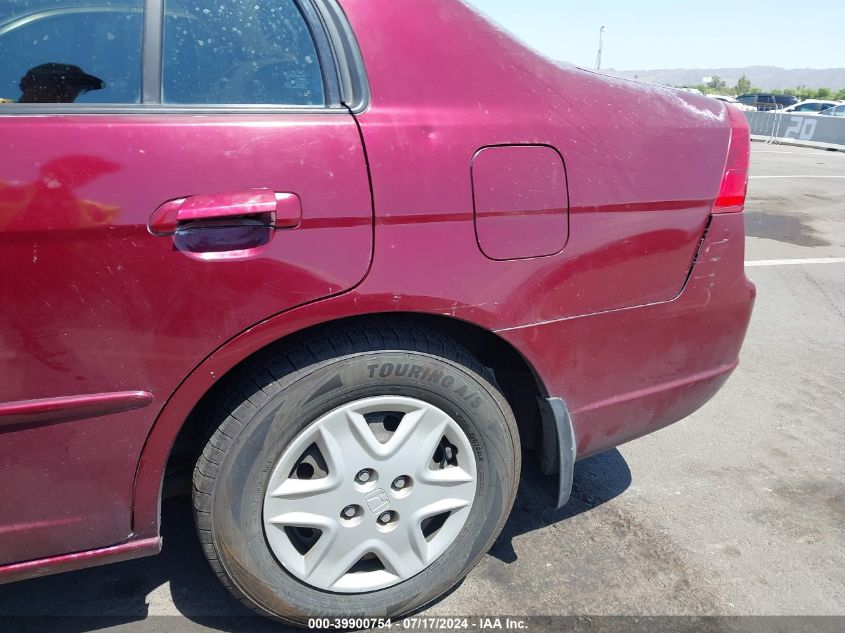 2003 Honda Civic Lx VIN: 2HGES16543H585644 Lot: 39900754