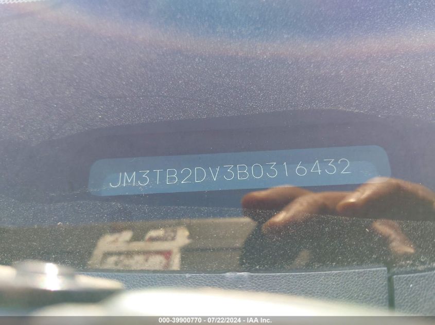 2011 Mazda Cx-9 Grand Touring VIN: JM3TB2DV3B0316432 Lot: 39900770