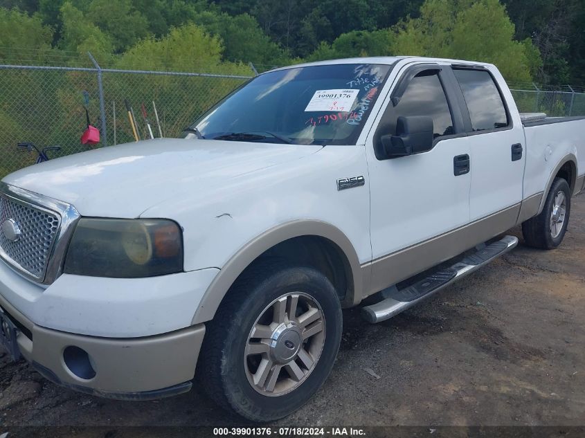 2007 Ford F-150 Lariat/Xlt VIN: 1FTPW12V37FA49714 Lot: 39901376
