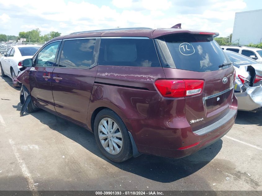 2016 Kia Sedona Ex VIN: KNDMC5C11G6159367 Lot: 39901393