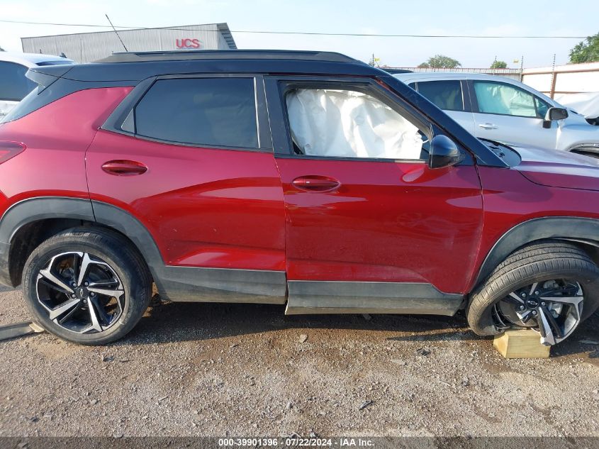 2022 Chevrolet Trailblazer Fwd Rs VIN: KL79MTSLXNB053012 Lot: 39901396