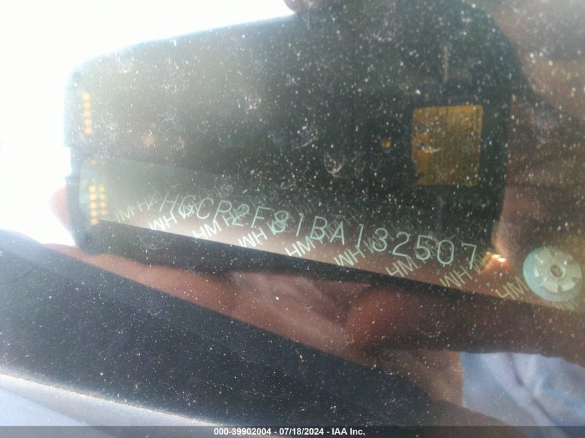 2011 Honda Accord 2.4 Ex-L VIN: 1HGCP2F81BA132507 Lot: 39902004