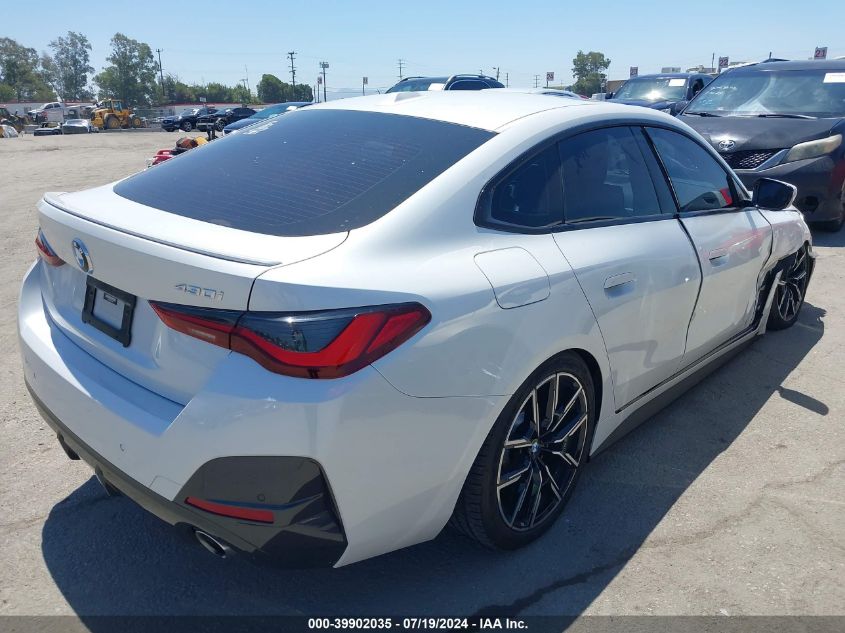 2022 BMW 430I Gran Coupe VIN: WBA63AV02NFM70435 Lot: 39902035