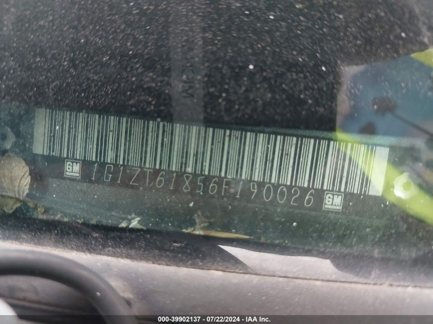 2006 Chevrolet Malibu Maxx Lt VIN: 1G1ZT61856F190026 Lot: 39902137